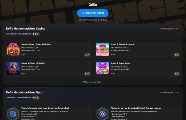 Mr Punter Casino défis